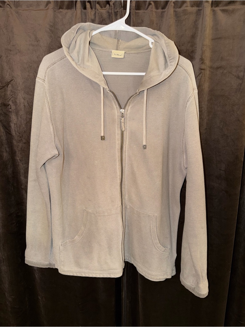 L.L. Bean Gray Full-Zip Hooded Sweatshirt